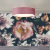 Pink Velvet Retro Flush Ceiling Lighting
