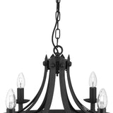 Black Wrought Iron Vintage Gothic 8 Lamp Pendant Light 85cm