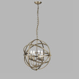 Retro Antique Brass Round Orbit Sphere Pendant