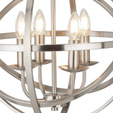 Vintage Metal Banded 4 Lamp Pendant Ceiling Light