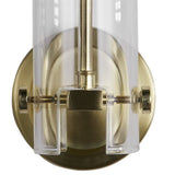 Matt Brass & Cylinder Glass Bathroom Lighting