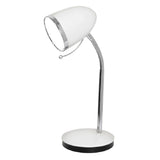 White Modern Retro Flexible Dome Head Table Desk Lamp 32cm