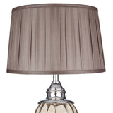 Silver & Brown Vintage Table Lamp Light