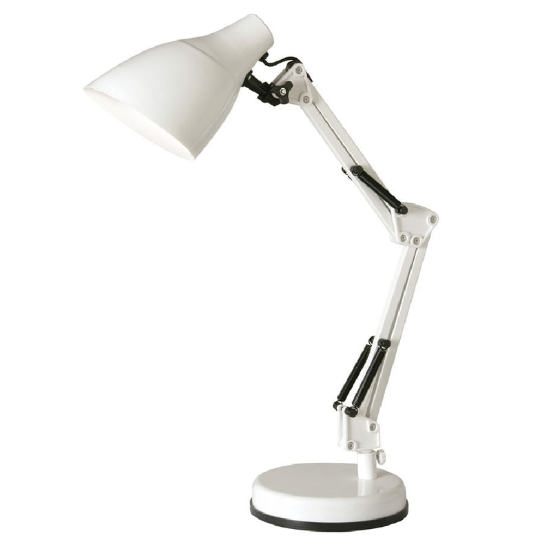 White Vintage Retro Fully Adjustable Table Desk Lamp 475mm