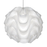 White Moulded Acrylic Modern Non Electric Pendant Shade 39cm