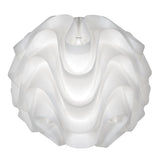 Wavy Plastic White Pendant Light Shade