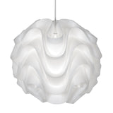 White Moulded Acrylic Modern Non Electric Pendant Shade 28cm