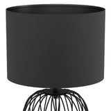 Black Metal Wire Table Lamp Light