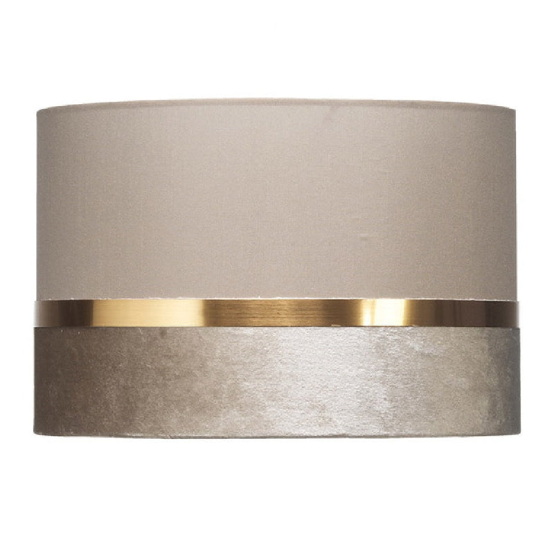 Beige Fabric Drum Round Ceiling Shade