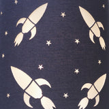 Navy Blue Space Rocket Ceiling Shade