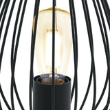 Vintage Matt Black Bird Cage Table Lamp