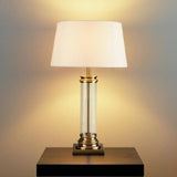 Retro Table Lamp with Clear Tube Glass Base
