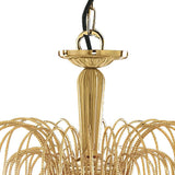 Gold & Crystal String Vintage 3 Lamp Pendant Light 42cm