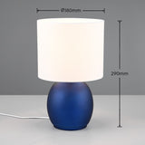 Blue & White Lampshade Desk Lamp