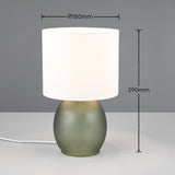 Green & White Lampshade Desk Lamp