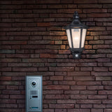 Black Vintage Style Outdoor Wall Light Motion Detector