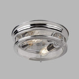 Polished Silver Round Bathroom Light