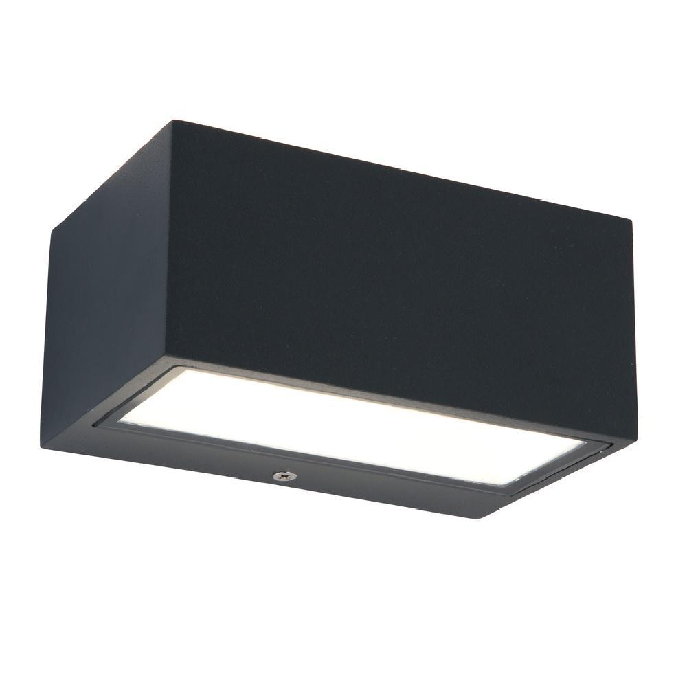 Lutec 5189102118 | LED Anthracite Outdoor Rectangle Up Down Wall Light –  Discount Home Lighting