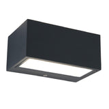 Lutec 5189102118 Gemini LED Anthracite Outdoor Rectangular Up & Down Wall Light 14cm