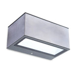 LED Stainless Steel Outdoor Modern Rectangular Up & Down Wall Light 700lm