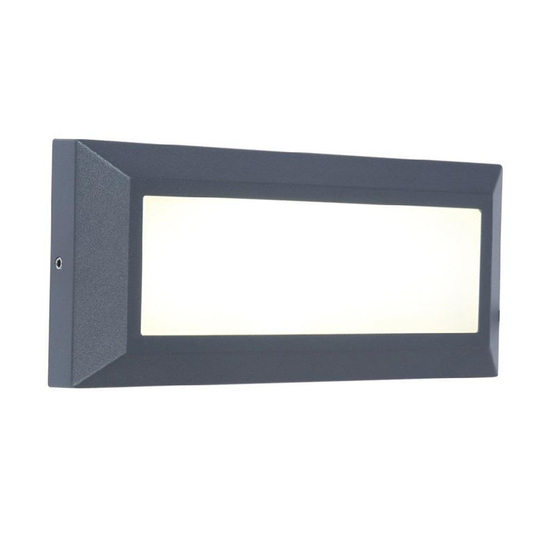 LED Anthracite Outdoor Modern Surface Mount Brick Wall Light 10W