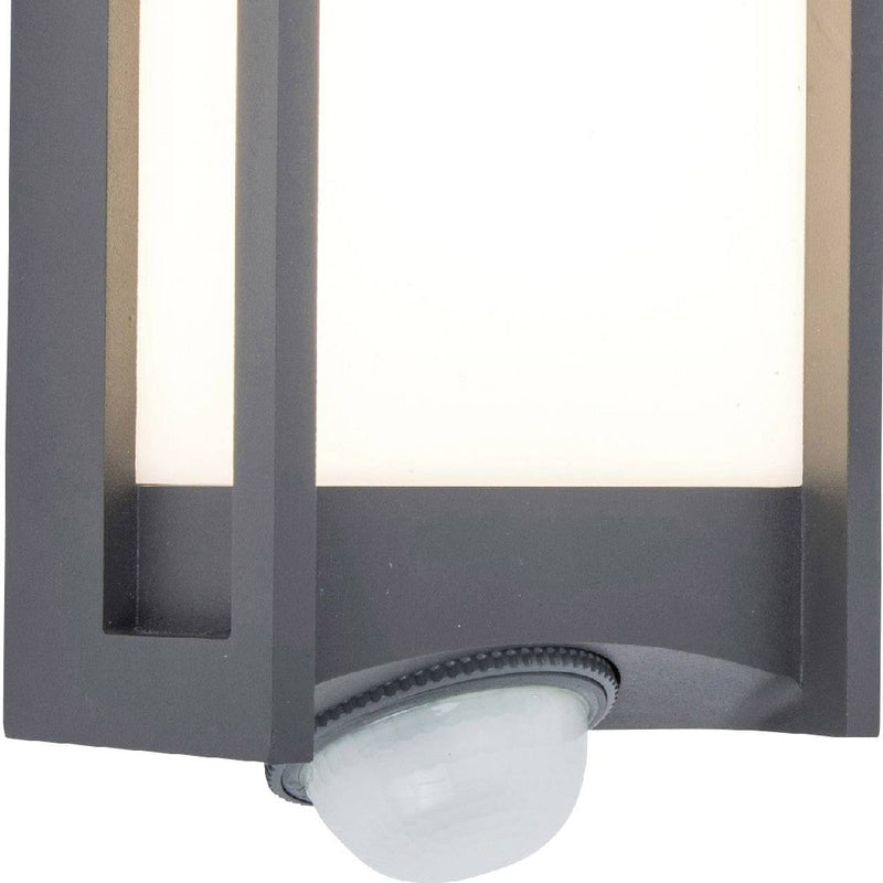Anthracite LED Outdoor Flush Light with Motion Sensor