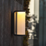 Lutec LED Anthracite Outdoor Modern Cylinder Wall Light