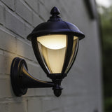 Lutec Black Outdoor Vintage Up Lantern Wall Light