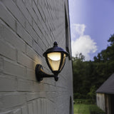 Lutec Outdoor Black LED Vintage Up Lantern Wall Light