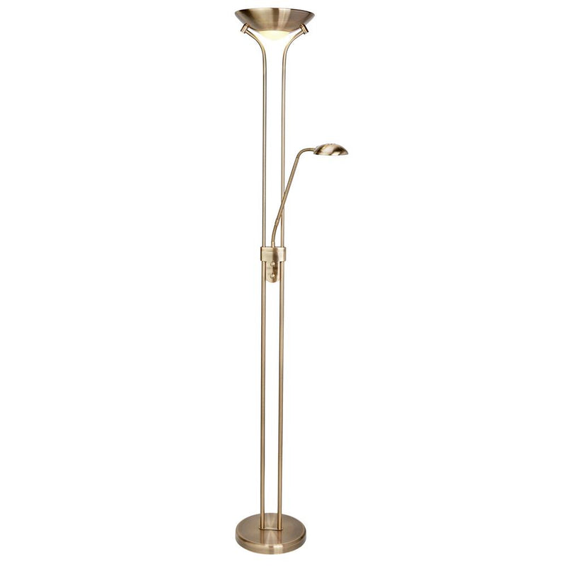 LED Antique Brass Modern Mother & Child Floor Lamp