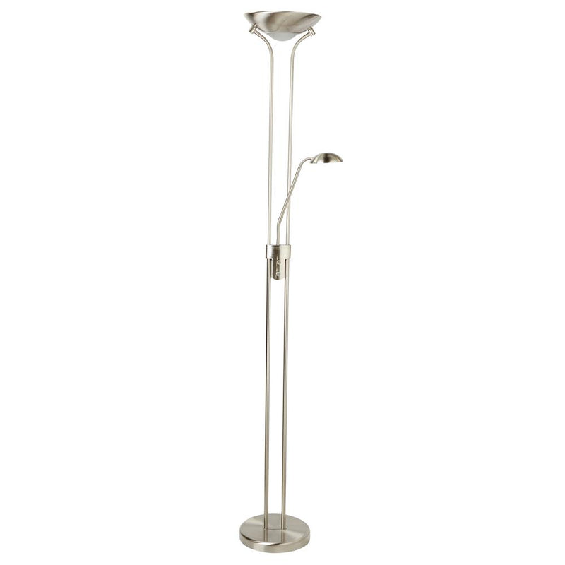 LED Satin Silver Modern Mother & Child Floor Lamp 1800mm