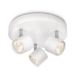Philips 56243/31/16 LED White 3 Lamp Round Plate Spot Light 562433116