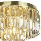 Brass Crystal Vintage Round Flush Bathroom Lighting