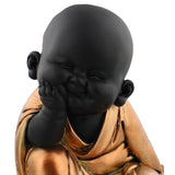Black & Gold Child Buddha Ornament Thinking