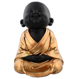 Matt Black & Rose Gold Meditating Zen Buddha Child Ornament 20cm