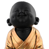 Black & Gold Child Buddha Ornament Meditating