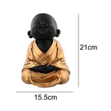 Black & Gold Buddha Cherub Child Meditating