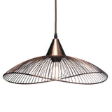 Copper Vintage Wired Dome Pendant Ceiling Light 45cm