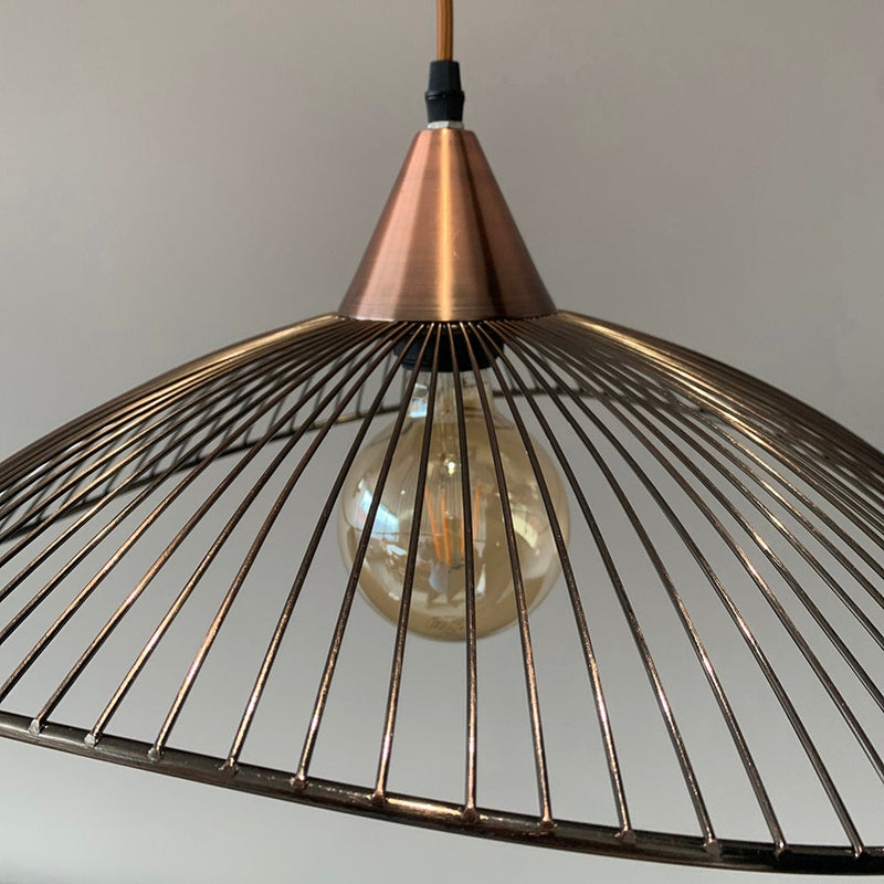 Vintage Copper Wire Contemporary Pendant Light