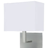 Brushed Chrome Hotel Bedside Reading Light with Shade