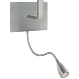 Silver Reading Wall Light for Bedrooms