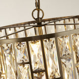 Antique Brass & Crystal Bedroom Ceiling Light