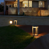 Modern Silver Outdoor Solar Post Light