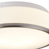 Brushed Chrome Trim Compact Flush Light