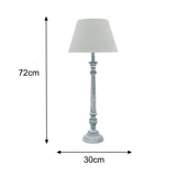 Large Grey Washed Wooden Table Lamp