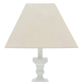 Distressed White Wood Table Desk Lamp