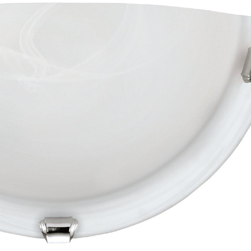 Alabaster Glass Half Moon Wall Lights