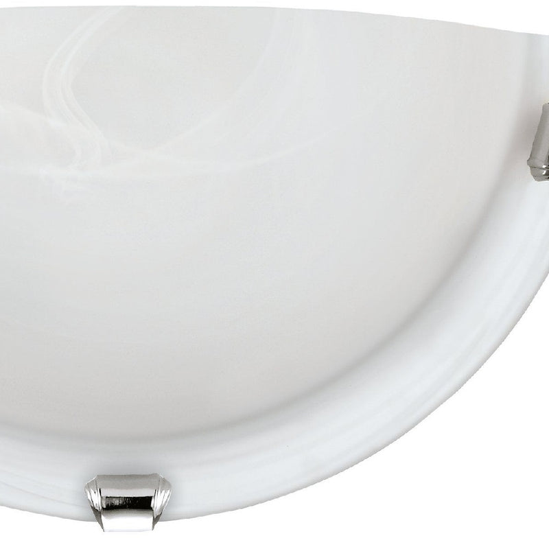 Alabaster Glass Half Moon Wall Light