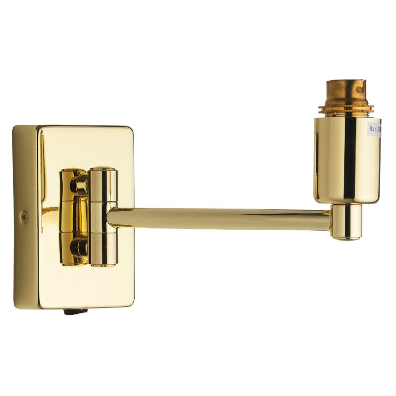 Polished Brass Swing Arm Wall Bracket