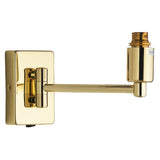 Polished Brass Vintage Switched Swing Arm Wall Light Bracket